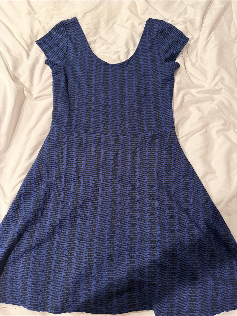 Aeropostale Navy Patterned Scoop-Neck Mini Dress